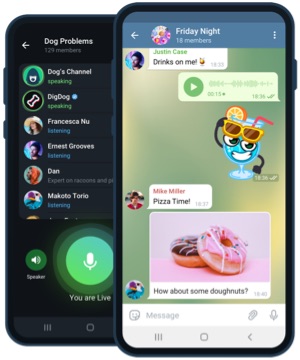 Telegram 安卓版与 iOS 版,随时随地在线界面预览